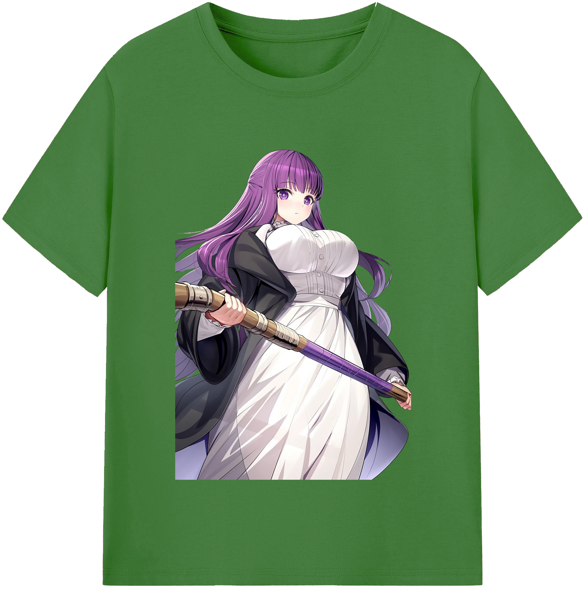 （画像用） 葬送のフリーレン Frieren レディースカジュアルプリントTシャツ（綿100％）